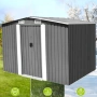 Метална градинска къща за инструменти с вентилация и заключване - 277 × 299 × 192 см, снимка 2