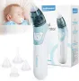 Bubbacare Бебешки електрически назален аспиратор,с 4 накрайника,за нос и отстраняване на ушна кал, снимка 2