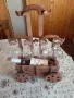 Стойка за вино и чаши, дървена - идея за подарък, снимка 1