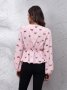 Дамска шифонена риза с карирана флорална щампа с V-образно деколте, 4цвята - 023, снимка 7