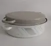 Масивна чугунена емайлирана тава с капак -немска,от старото производство, снимка 1