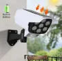 LED соларна лампа, имитираща камера за видеонаблюдение 2800mAh, снимка 4