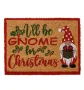 Коледна изтривалка с Гномче, Кафяв, 60x40см, снимка 1