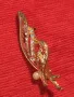 ИЗЯЩНА ФЛОРАЛНА РЕТРО АРТ СТИЛ ПОЗЛАТЕНА БРОШКА с ИСКРЯЩИ КРИСТАЛИ и ПЕРЛИЧКА 42076, снимка 9