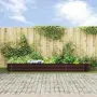 vidaXL Повдигнато легло Кафяво 400 x 80 x 44 cm Стомана, снимка 4