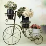 Поставка за 3 саксии - Велосипед, метална в златно, снимка 2