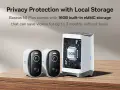 BASEUS Смарт камера външна Security N1, 2K, 16GB EMMC, WiFi (2-камери + HomeStation Kit, снимка 2