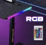 
Гейминг бюро - LED RGB, Регулируема височина, 140см, снимка 2