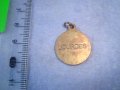 Света ЛУРДЕС - СТАРА РЕЛЕФНА МИНИАТЮРНА БРОНЗОВА ПОЗЛАТЕНА КАТОЛИЧЕСКА ИКОНКА РЯДКА 27525, снимка 2