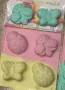 Калинка пчела пеперуда голени дълбок силиконов молд форма фондан шоколад гипс кексчета декор, снимка 1