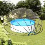 vidaXL Купол за басейн 559x275 см, снимка 2