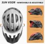 ROCKBROS Унисекс Интегриран универсален шлем за велосипед МТБ/сваляща се козирка + EPS, снимка 4