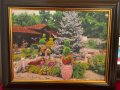 Маслена картина ,,Селски двор”, снимка 1 - Картини - 40814075