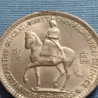 Монета 5 шилинга 1953г. Англия Коронацията на Елизабет втора за КОЛЕКЦИОНЕРИ 40416, снимка 5 - Нумизматика и бонистика - 42697793