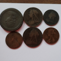 Лот стари монети Великобритания и други., снимка 1 - Нумизматика и бонистика - 44617648