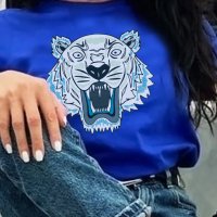 ХИТ! Дамски тениски с TIGER Paris BLUE! Поръчай с твоя идея!, снимка 1 - Тениски - 28918284