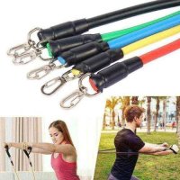 КОМПЛЕКТ ЛАСТИЦИ ЗА ТРЕНИРОВКА POWER RESISTANCE BANDS, снимка 2 - Фитнес уреди - 37945709