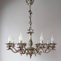 Луксозен аплик за стена-бароков старинен,винтидж,осветтително тяло,лампа, снимка 9 - Лампи за стена - 39550073