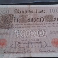 Банкнота 1000 райх марки 1910год. - 14714, снимка 5 - Нумизматика и бонистика - 29089380