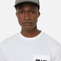 PRADA Chenille Pocket Logo Slim Fit Мъжка Тениска size XXL (XL), снимка 6 - Тениски - 36964812