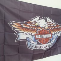 Harley Davidson знаме флаг мотор мотори Харли Дейвидсън орел Американска легенда, снимка 2 - Декорация за дома - 39749261