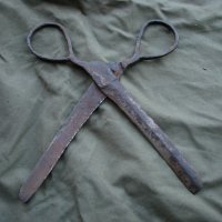 Стара абаджийска ножица, снимка 2 - Антикварни и старинни предмети - 31435212