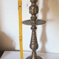 Стар бронзов голям свещник, снимка 7 - Антикварни и старинни предмети - 35178385