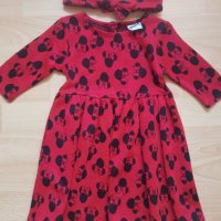 комплект Червена рокля на  мини маус -и лента за глава , снимка 1 - Бебешки рокли - 31030795