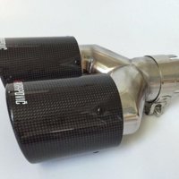 Спортни накрайници AKRAPOVIC за гърне ауспух карбон двойни Bmw M Audi S RS, снимка 5 - Аксесоари и консумативи - 44462540