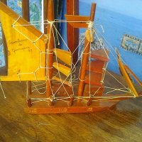 Модел на ветроходен кораб от дърво, снимка 2 - Други ценни предмети - 39077576
