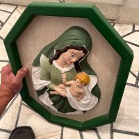 Дева Мария с младенеца (гипсова отливка), снимка 2 - Пана - 42226148