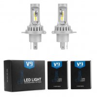 H7/H1/H4 LED КРУШКИ ЗА ФАРОВЕ V9-2бр.к-т , снимка 2 - Аксесоари и консумативи - 35236247