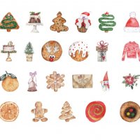 Скрапбук стикери за декорация планер Коледа 4 - 23 бр /комплект , снимка 1 - Други - 38752992