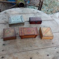 Стари дървени кутии, снимка 1 - Антикварни и старинни предмети - 37545027