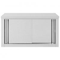 Кухненски стенен шкаф с плъзгащи врати, 90x40x50 см, стомана, снимка 6 - Шкафове - 38087971