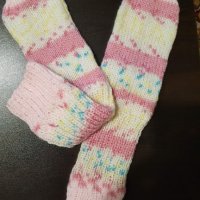 ръчно плетени дамски чорапи размер 36-37, снимка 2 - Рокли - 29338522