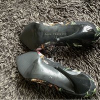Zara обувки с ток, 38 номер, но по-скоро 37,умалени, нови с етикет, снимка 1 - Дамски обувки на ток - 37729546