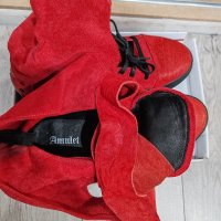Дамски червени обувки , снимка 3 - Дамски ежедневни обувки - 44309351