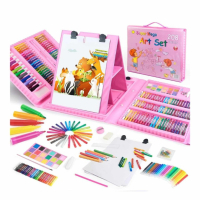 Детски комплект за рисуване в куфар от 208 части / Цвят: Син, розов. , снимка 1 - Рисуване и оцветяване - 44818860