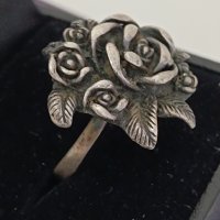 Красив сребърен пръстен Роза #37К, снимка 2 - Пръстени - 44383290