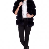 Дамско палто от естествен косъм от лисица, снимка 1 - Палта, манта - 33787583