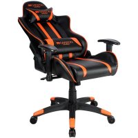 Геймърски стол CANYON CND-SGCH3, Fobos GС-3,Черно-оранжев, ергономичен геймърски стол с PU кожено по, снимка 2 - Столове - 30514700