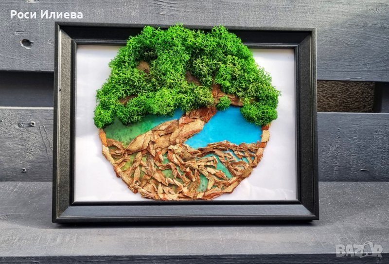 Дървото на живота декорирано с естествен скандинавски мъх , снимка 1
