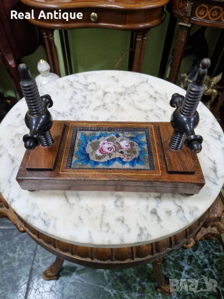 Стара рядка уникална антикварна английска преса за карти , снимка 1