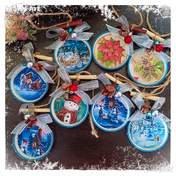 Коледни играчки за елха с късметче, снимка 1