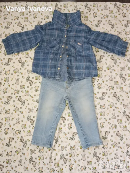 Ризка Zara и дънки H&M за момиче  74 размер , снимка 1