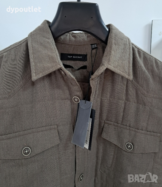 Мъжка памучна риза яке  Top Secret Slim Fit, размери -  38/39  и 40/41.                 , снимка 1