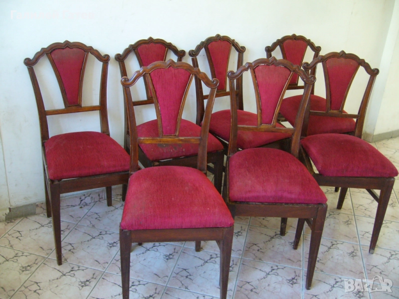 Старинни Трапезарни Столове -Два Комплекта, снимка 1