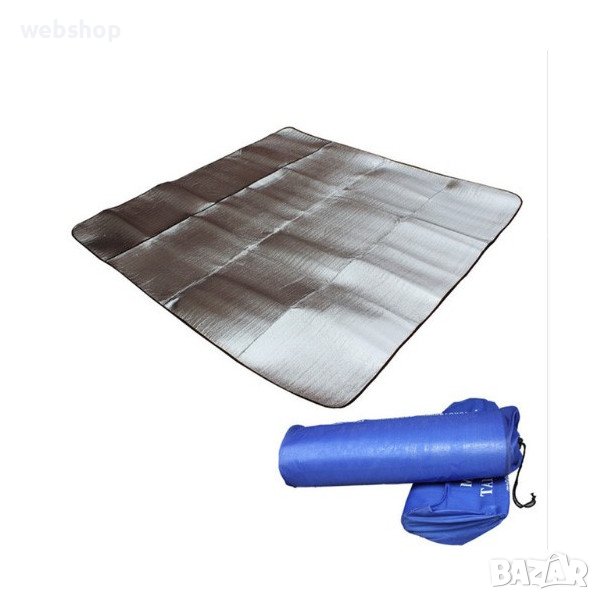 Постелка за къмпинг с двойно алуминиево покритие 150x200 см, снимка 1