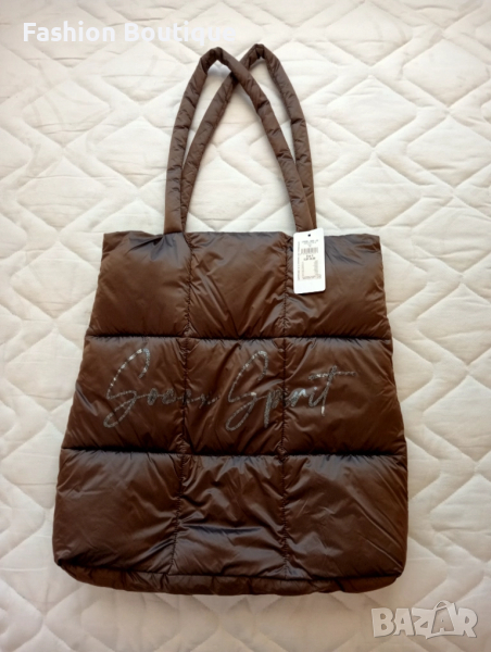 Кафява дамска чанта - голяма НОВА, снимка 1